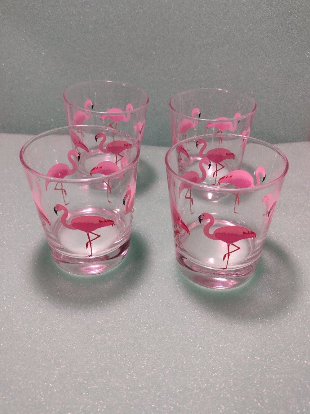 Vintage IKEA Flamingo Glasses Set of 4 – Pink Sommarfint Barware Tumblers